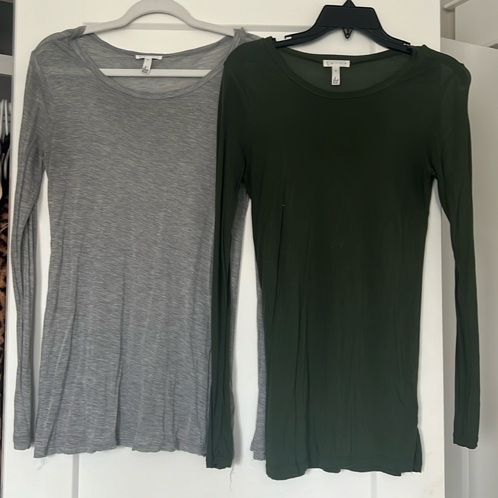 Leith Long Sleeve Sheer Tops Size S